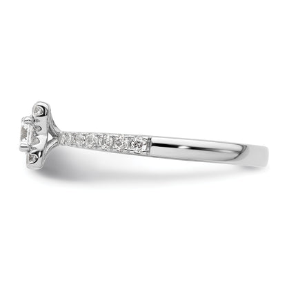Two Promises 14k White Gold 3/8 Ct. Lab Grown Diamond VS/SI+ G+ Halo Engagement Ring