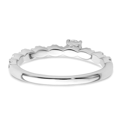 Two Promises 14k White Gold 3/8 Ct. Lab Grown Diamond VS/SI+ G+ Promise Band Ring