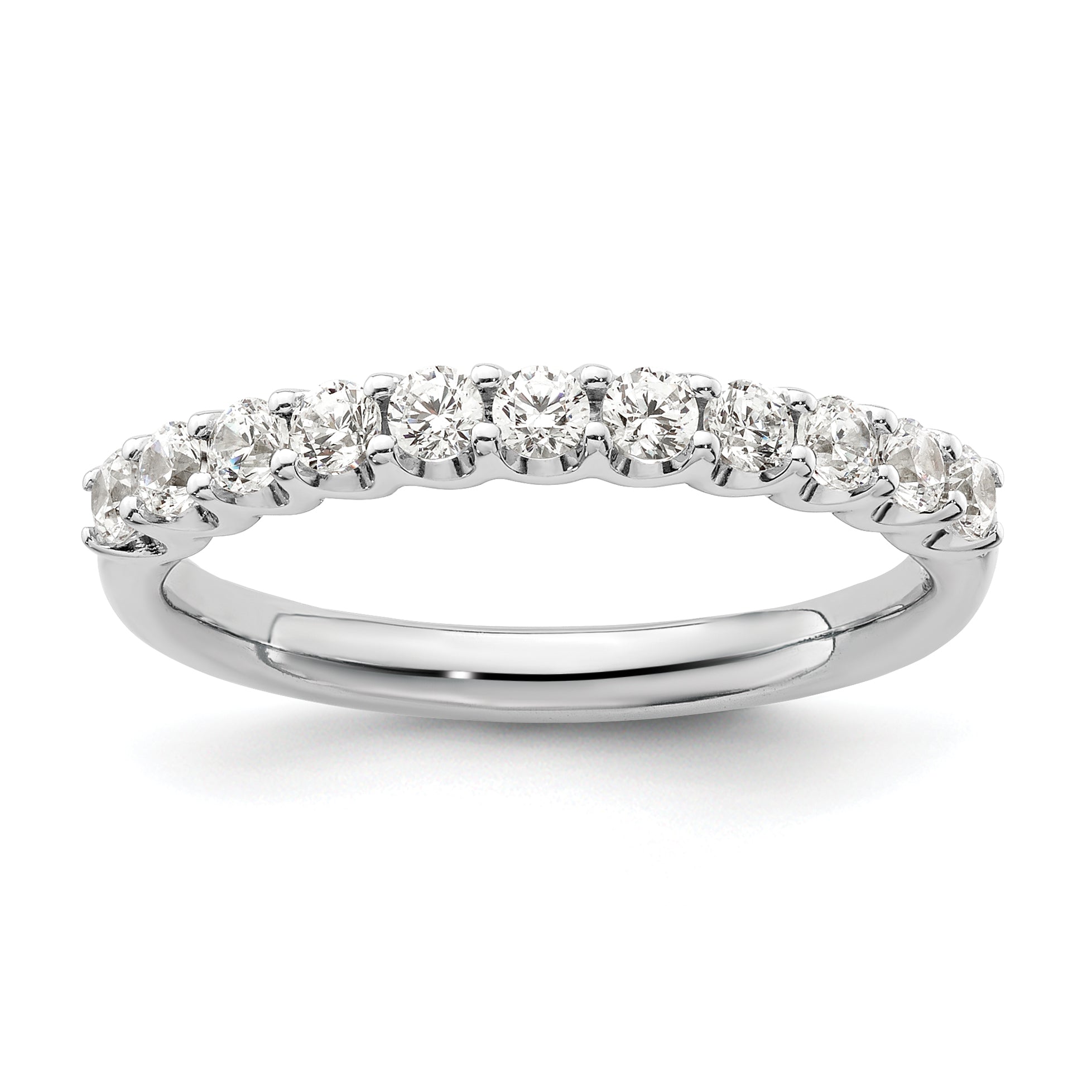 14k White Gold 1/2 Ct. Lab Grown Diamond VS/SI+ G+ Wedding Band Ring