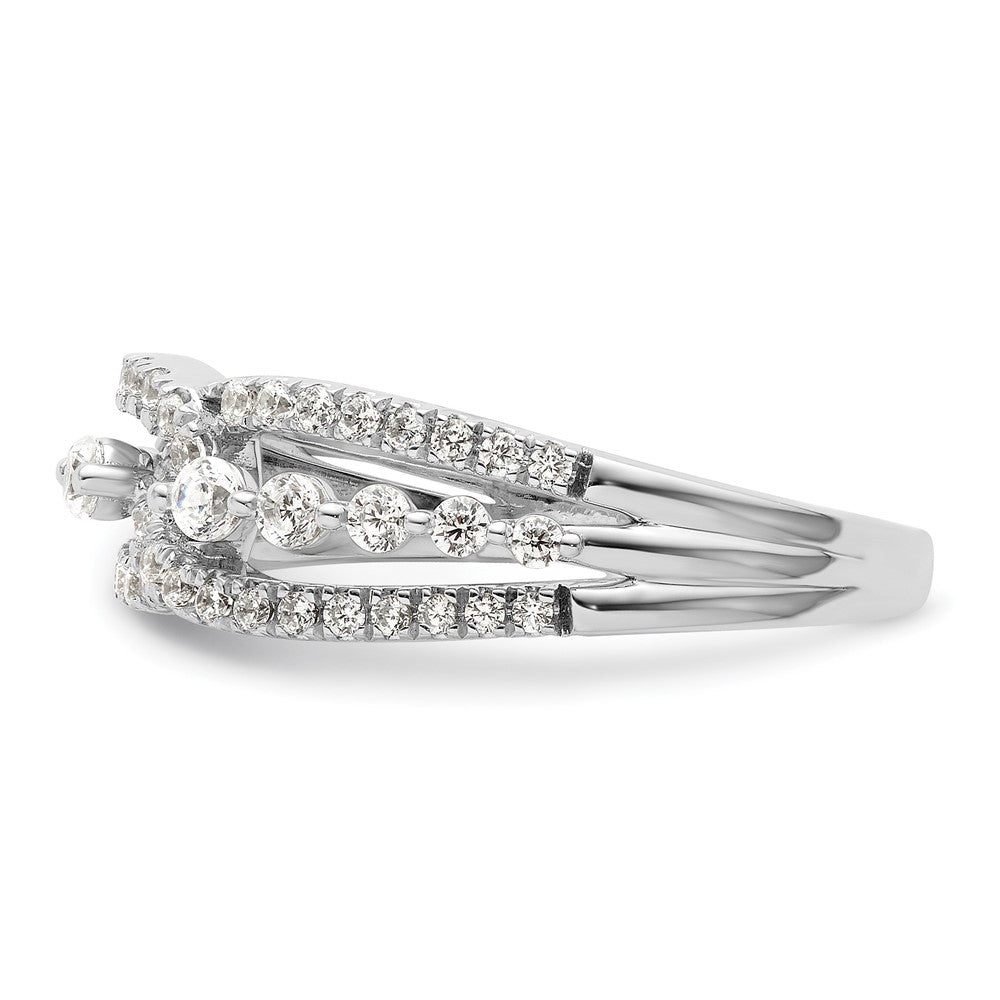 14k White Gold 1/2 Ct. Lab Grown Diamond VS/SI+ G+ Fashion Ring