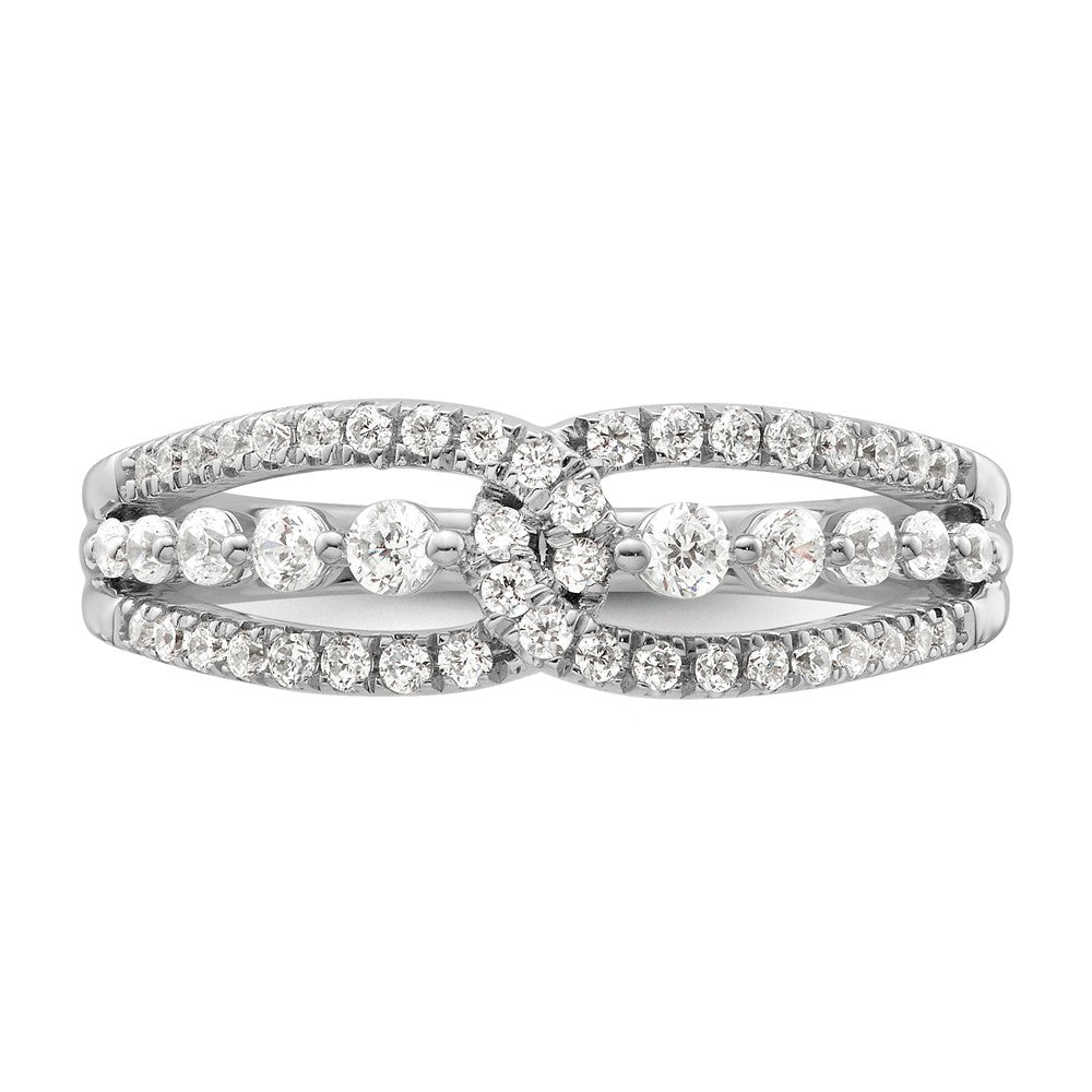 14k White Gold 1/2 Ct. Lab Grown Diamond VS/SI+ G+ Fashion Ring