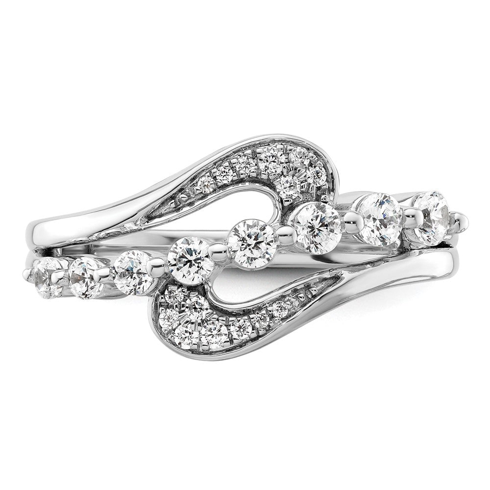14k White Gold 1 1/5 Ct. Lab Grown Diamond VS/SI+ G+ Fashion Ring