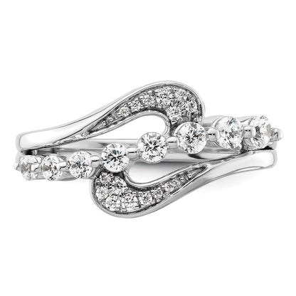 14k White Gold 1 1/5 Ct. Lab Grown Diamond VS/SI+ G+ Fashion Ring
