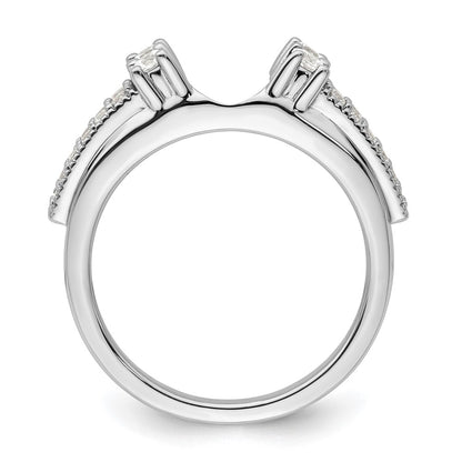 14k White Gold 1/2 Ct. Lab Grown Diamond VS/SI+ G+ Ring Wrap