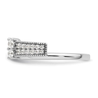 14k White Gold 1/2 Ct. Lab Grown Diamond VS/SI+ G+ Ring Wrap