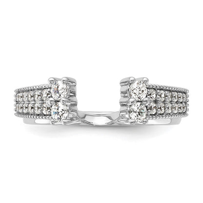 14k White Gold 1/2 Ct. Lab Grown Diamond VS/SI+ G+ Ring Wrap