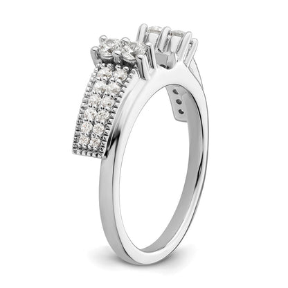 14k White Gold 1/2 Ct. Lab Grown Diamond VS/SI+ G+ Ring Wrap