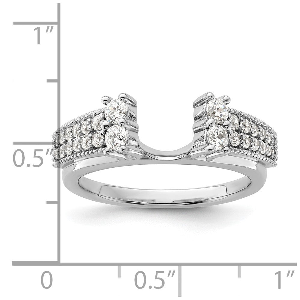 14k White Gold 1/2 Ct. Lab Grown Diamond VS/SI+ G+ Ring Wrap