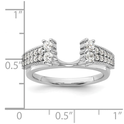 14k White Gold 1/2 Ct. Lab Grown Diamond VS/SI+ G+ Ring Wrap