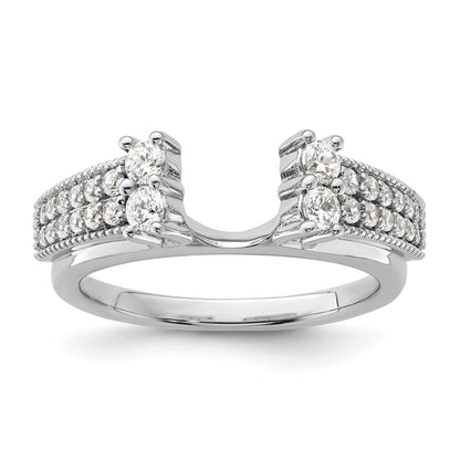 14k White Gold 1/2 Ct. Lab Grown Diamond VS/SI+ G+ Ring Wrap