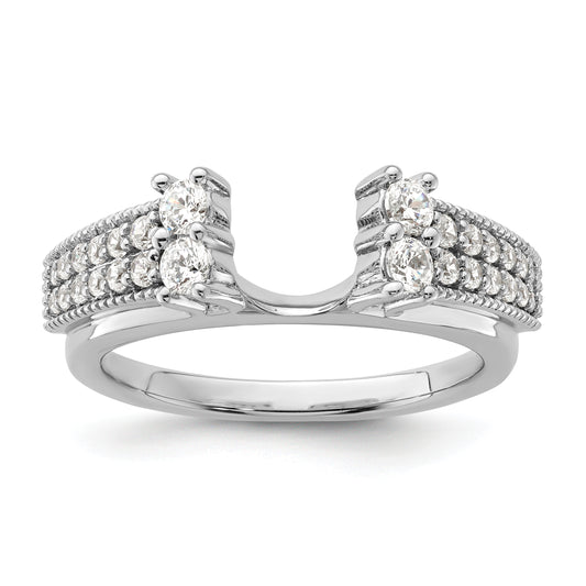 14k White Gold 1/2 Ct. Lab Grown Diamond VS/SI+ G+ Ring Wrap