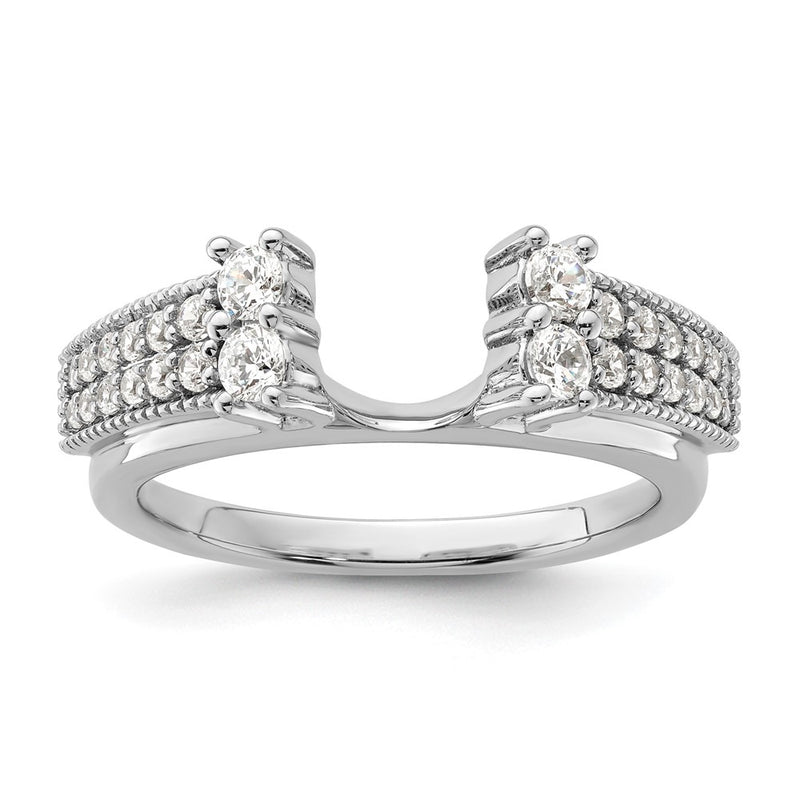 14k White Gold 1/2 Ct. Lab Grown Diamond VS/SI+ G+ Ring Wrap
