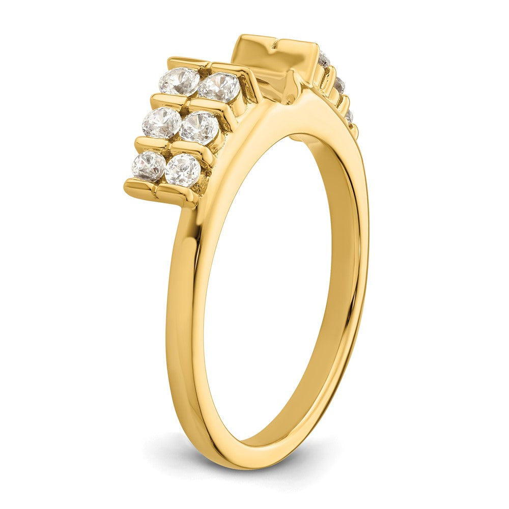 14k Yellow Gold 1/2 Ct. Lab Grown Diamond VS/SI+ G+ Ring Wrap
