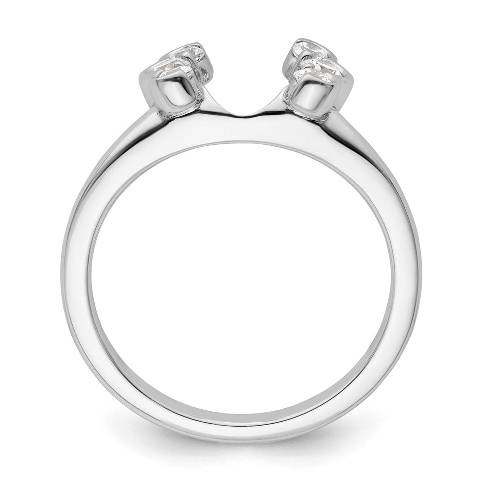 14K White Gold Lab Grown VS/SI+ G+ Diamond Ring Wrap