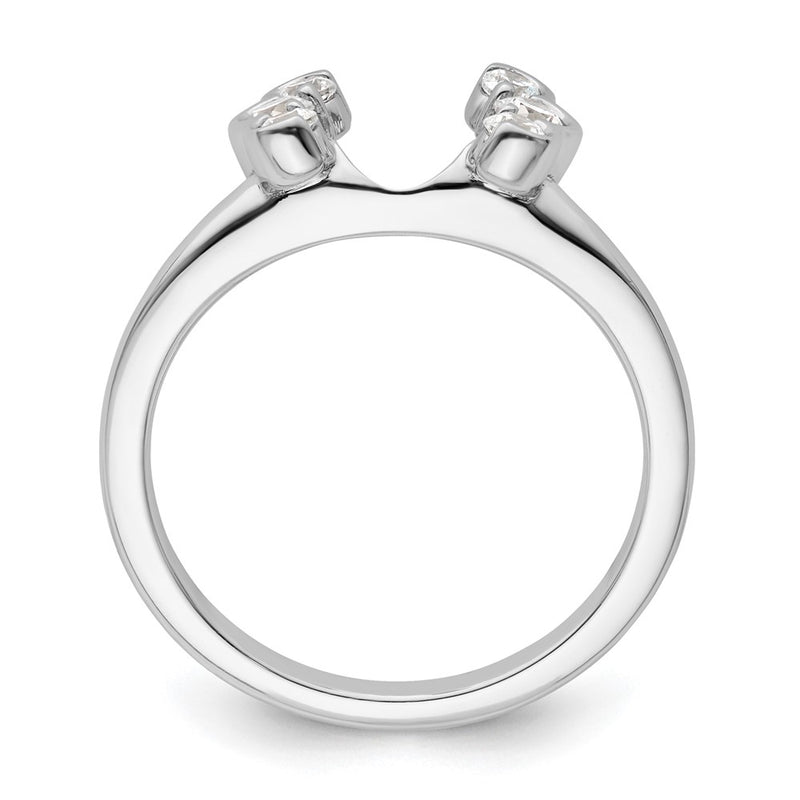 14K White Gold Lab Grown VS/SI+ G+ Diamond Ring Wrap