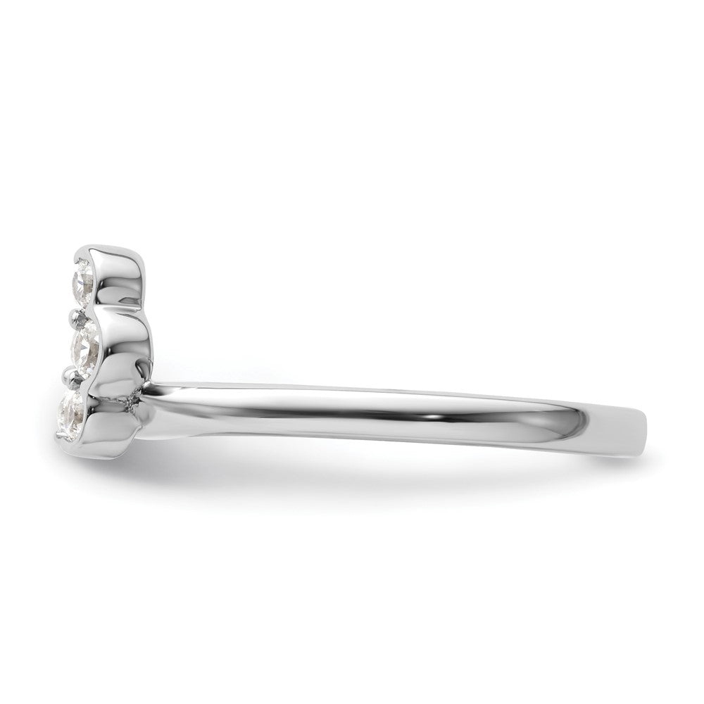 14K White Gold Lab Grown VS/SI+ G+ Diamond Ring Wrap