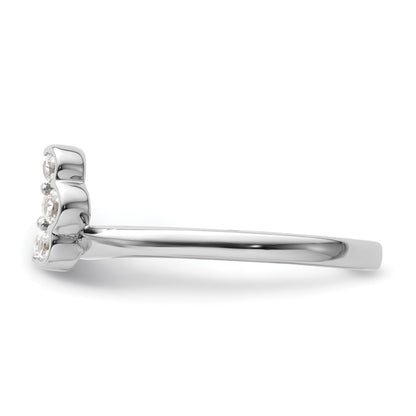14K White Gold Lab Grown VS/SI+ G+ Diamond Ring Wrap