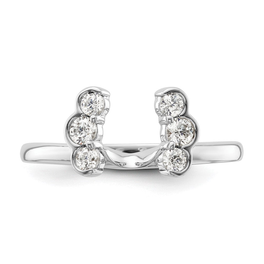 14K White Gold Lab Grown VS/SI+ G+ Diamond Ring Wrap