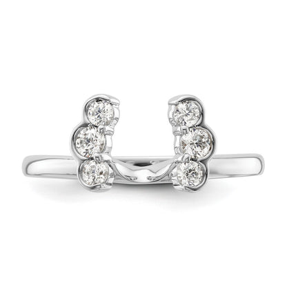 14K White Gold Lab Grown VS/SI+ G+ Diamond Ring Wrap
