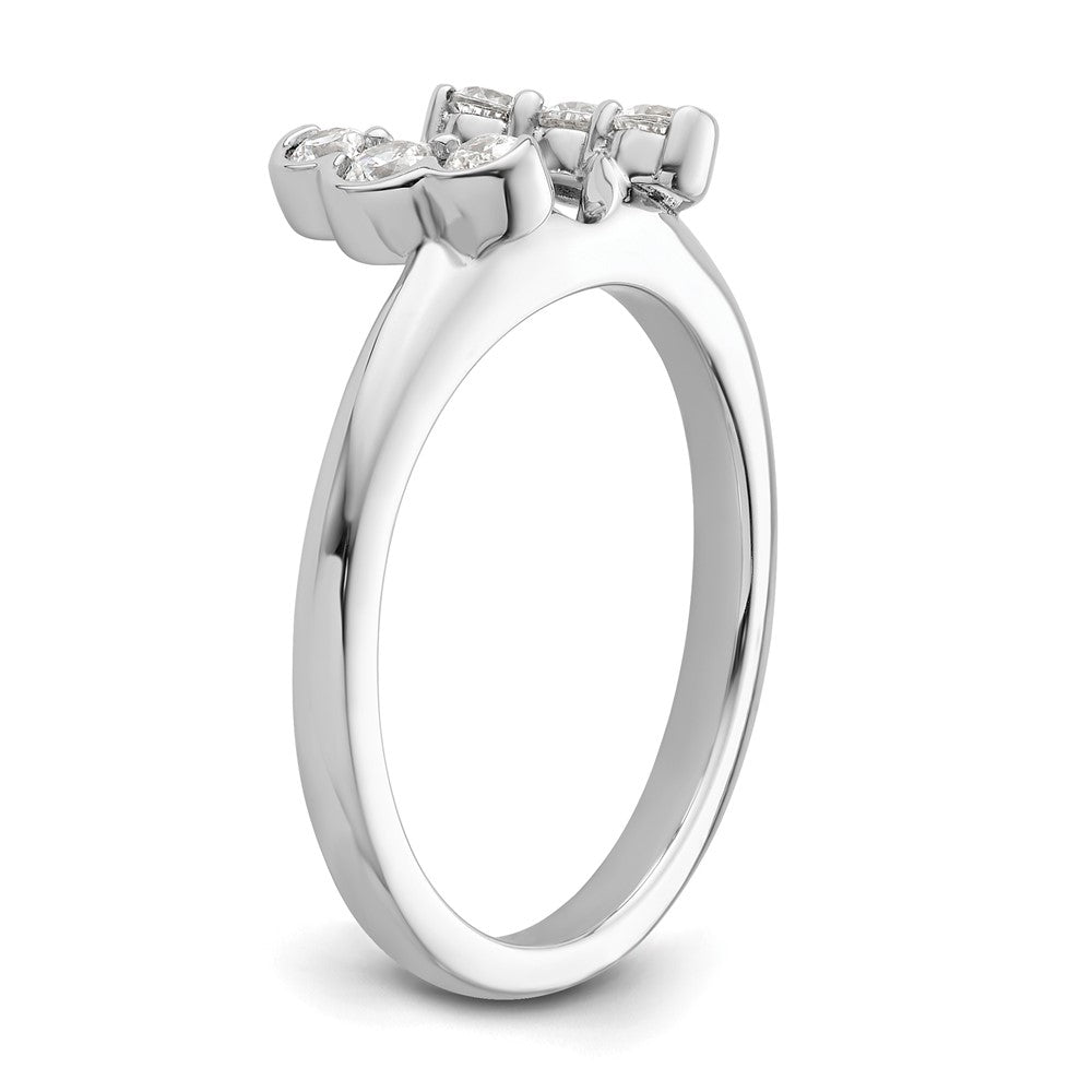 14K White Gold Lab Grown VS/SI+ G+ Diamond Ring Wrap