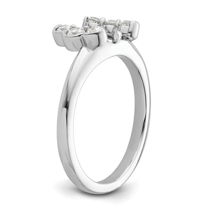 14K White Gold Lab Grown VS/SI+ G+ Diamond Ring Wrap