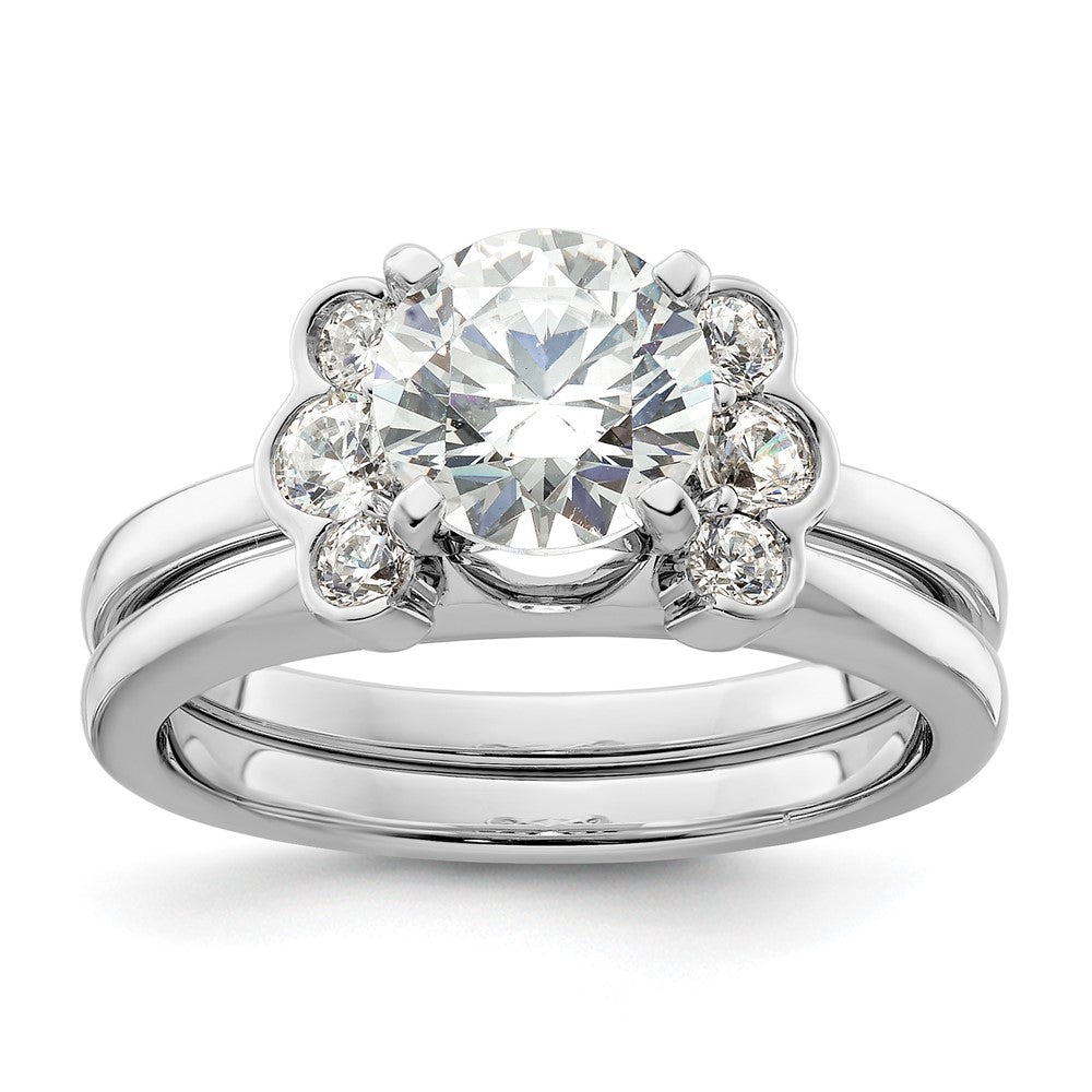 14K White Gold Lab Grown VS/SI+ G+ Diamond Ring Wrap