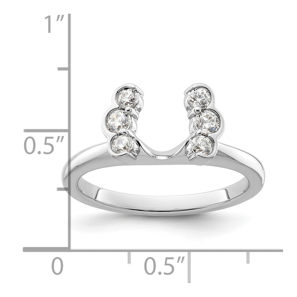 14K White Gold Lab Grown VS/SI+ G+ Diamond Ring Wrap