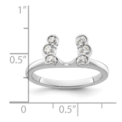 14K White Gold Lab Grown VS/SI+ G+ Diamond Ring Wrap