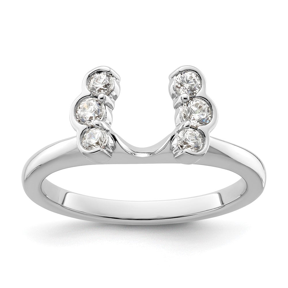 14K White Gold Lab Grown VS/SI+ G+ Diamond Ring Wrap