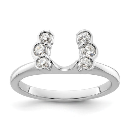14K White Gold Lab Grown VS/SI+ G+ Diamond Ring Wrap