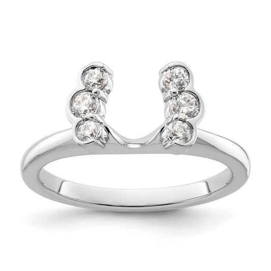 14K White Gold Lab Grown VS/SI+ G+ Diamond Ring Wrap
