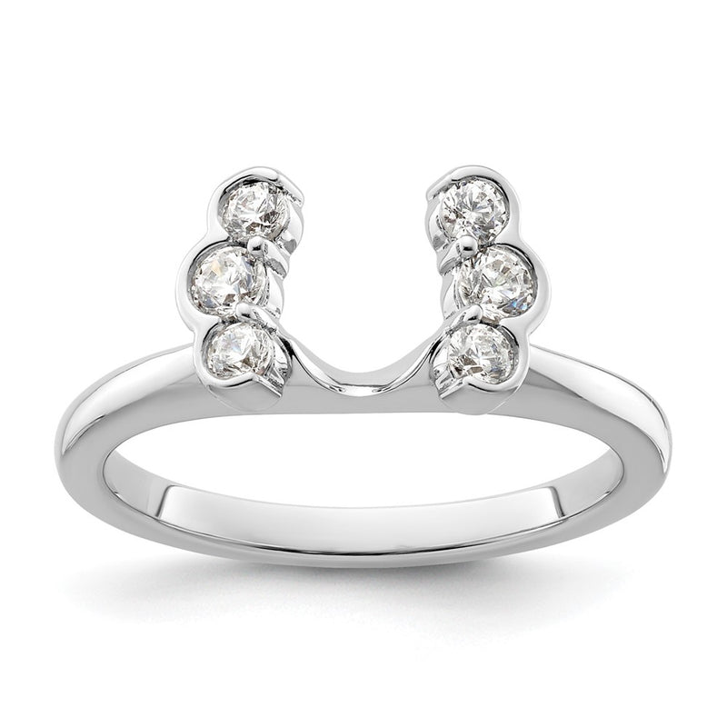 14K White Gold Lab Grown VS/SI+ G+ Diamond Ring Wrap