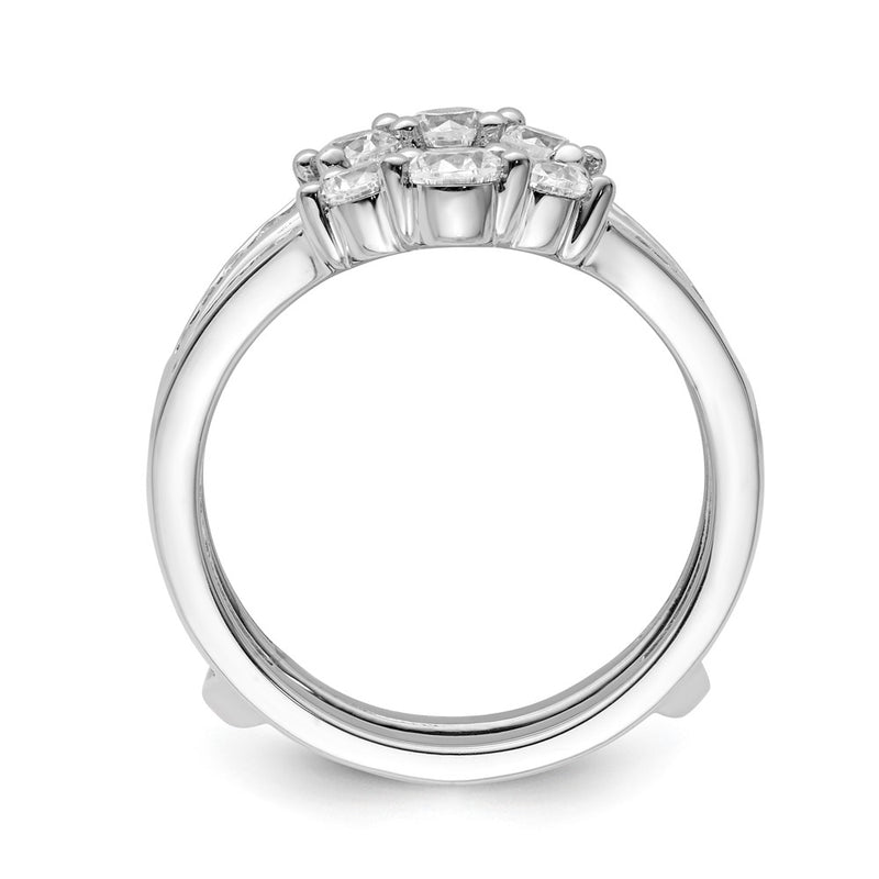14k White Gold 1 Ct. Lab Grown Diamond VS/SI+ G+ Ring Guard