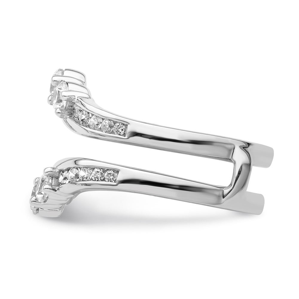 14k White Gold 1 Ct. Lab Grown Diamond VS/SI+ G+ Ring Guard