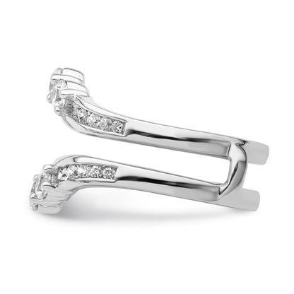14k White Gold 1 Ct. Lab Grown Diamond VS/SI+ G+ Ring Guard