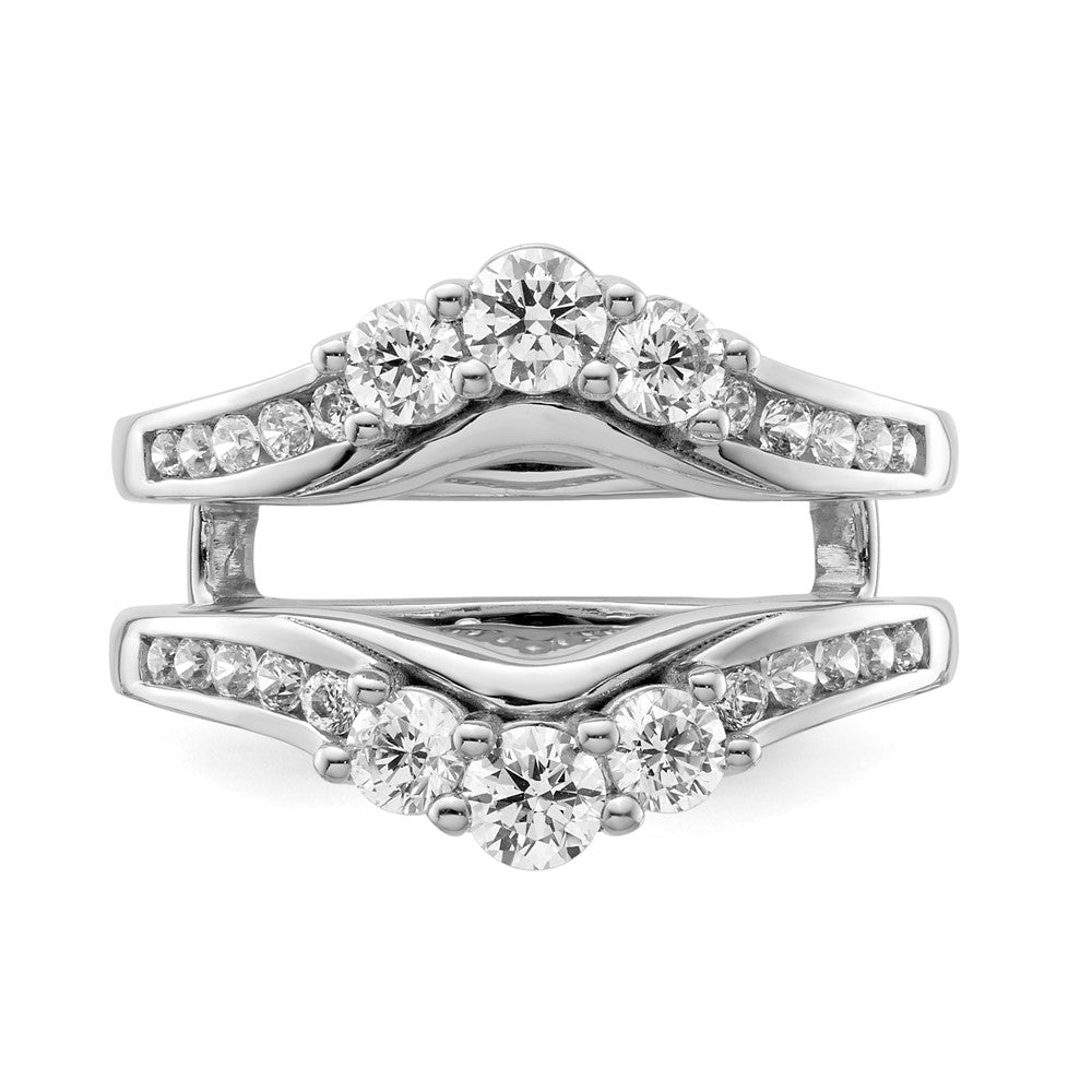 14k White Gold 1 Ct. Lab Grown Diamond VS/SI+ G+ Ring Guard