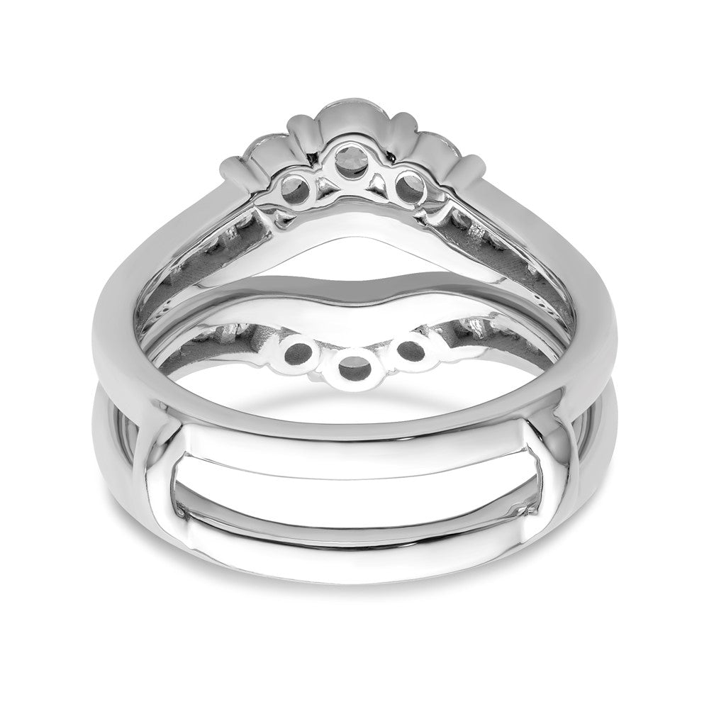 14k White Gold 1 Ct. Lab Grown Diamond VS/SI+ G+ Ring Guard
