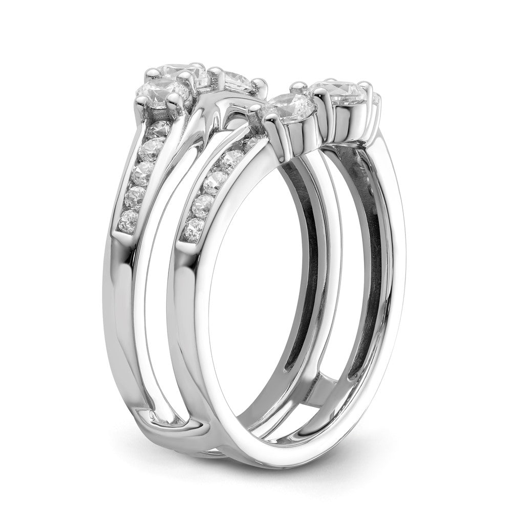 14k White Gold 1 Ct. Lab Grown Diamond VS/SI+ G+ Ring Guard