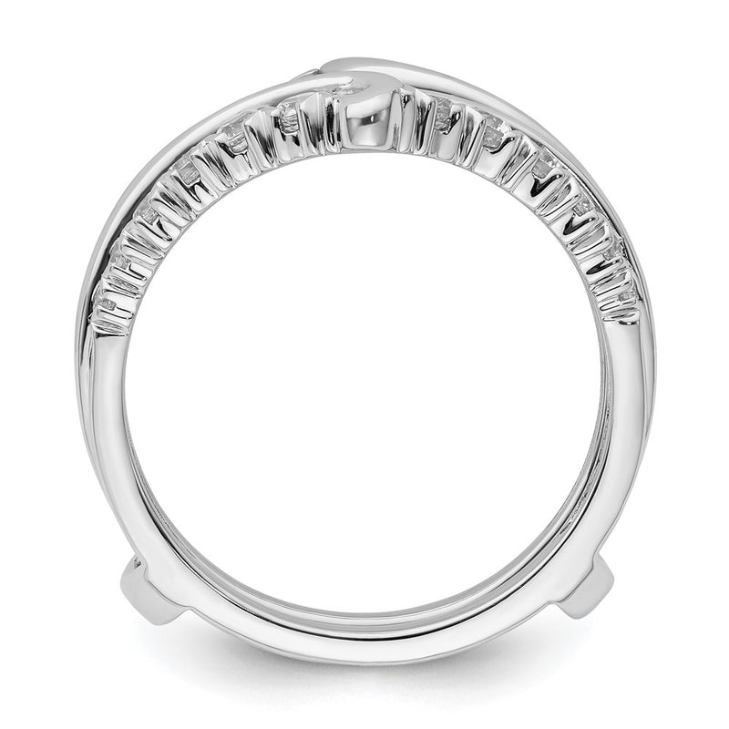 14k White Gold 3/4 Ct. Lab Grown Diamond VS/SI+ G+ Ring Guard