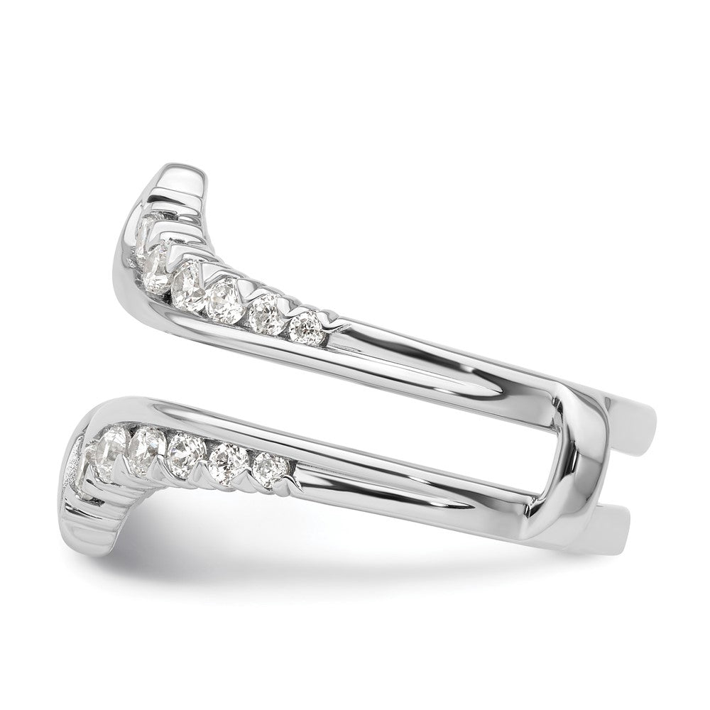 14k White Gold 3/4 Ct. Lab Grown Diamond VS/SI+ G+ Ring Guard