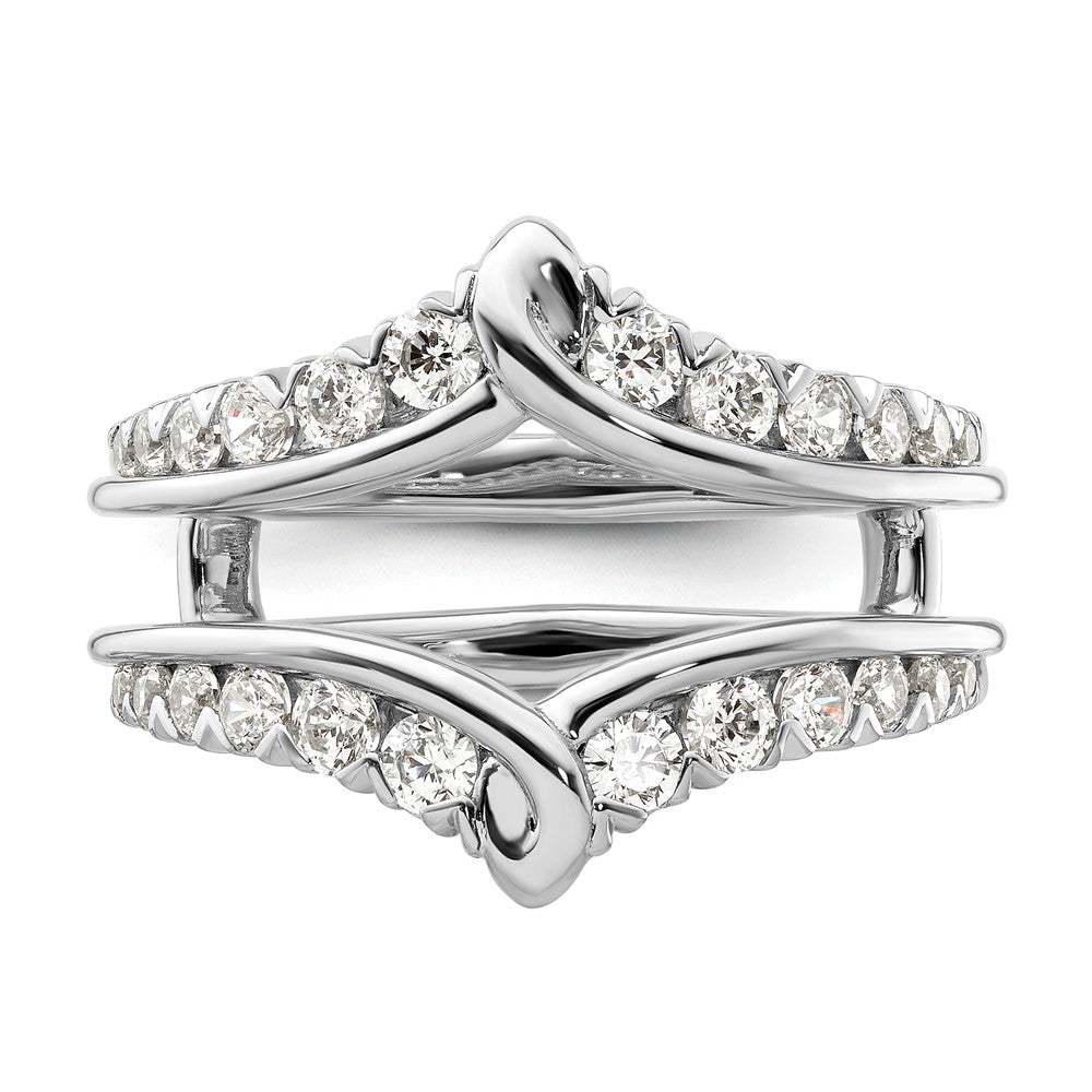 14k White Gold 3/4 Ct. Lab Grown Diamond VS/SI+ G+ Ring Guard