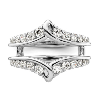14k White Gold 3/4 Ct. Lab Grown Diamond VS/SI+ G+ Ring Guard