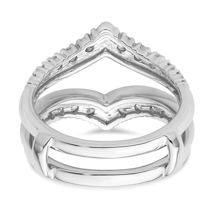 14k White Gold 3/4 Ct. Lab Grown Diamond VS/SI+ G+ Ring Guard