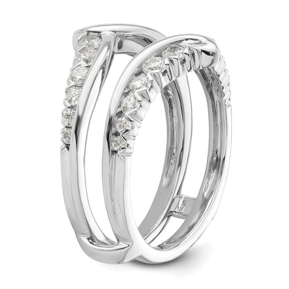 14k White Gold 3/4 Ct. Lab Grown Diamond VS/SI+ G+ Ring Guard