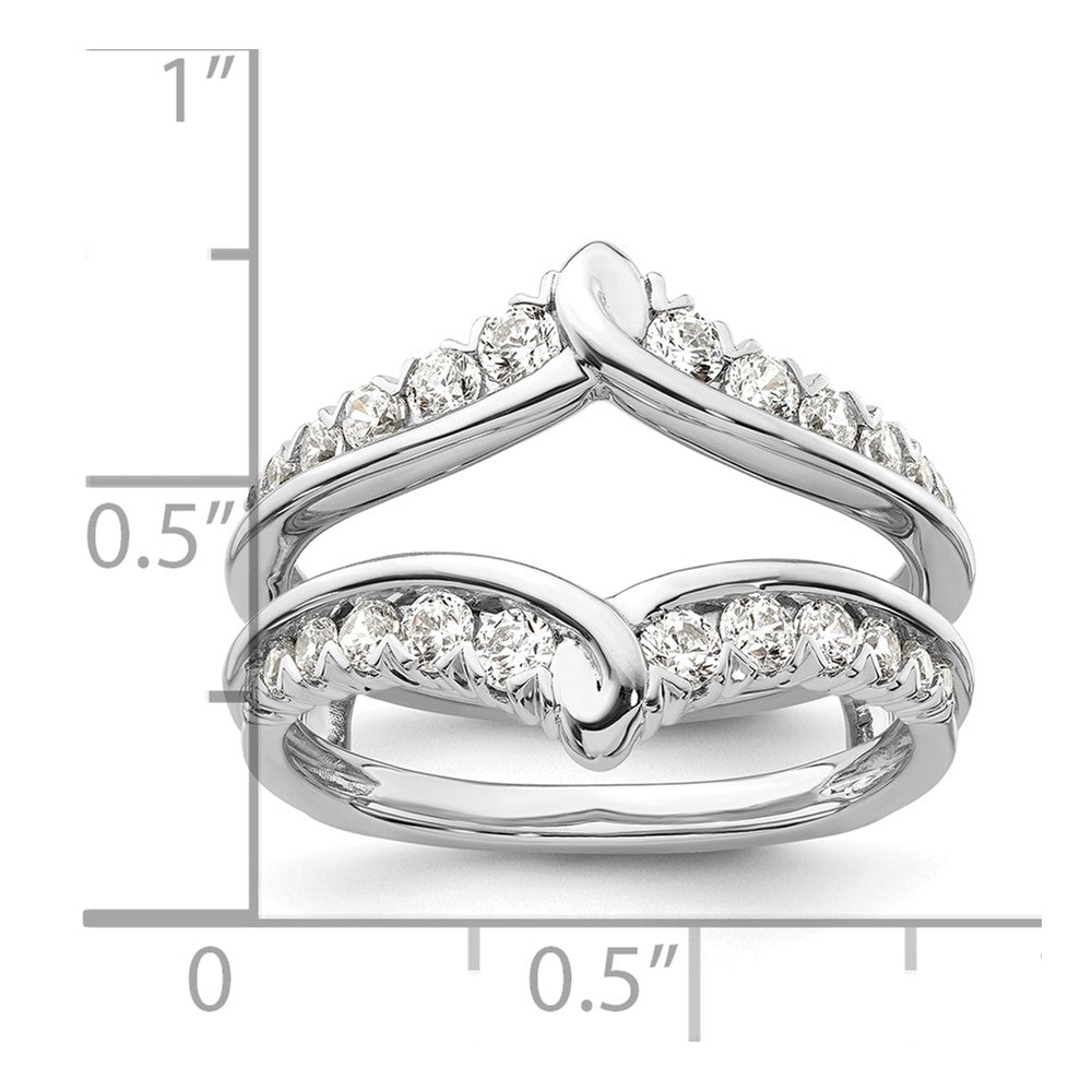 14k White Gold 3/4 Ct. Lab Grown Diamond VS/SI+ G+ Ring Guard