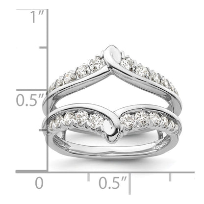 14k White Gold 3/4 Ct. Lab Grown Diamond VS/SI+ G+ Ring Guard