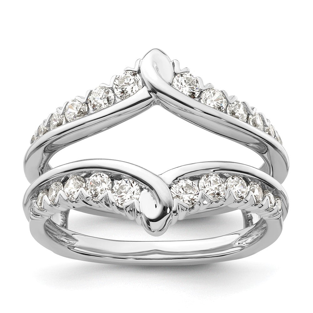 14k White Gold 3/4 Ct. Lab Grown Diamond VS/SI+ G+ Ring Guard