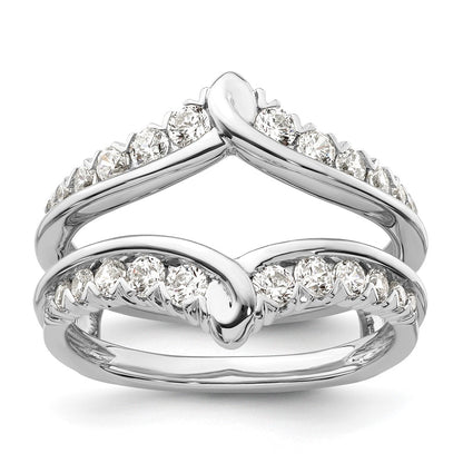 14k White Gold 3/4 Ct. Lab Grown Diamond VS/SI+ G+ Ring Guard