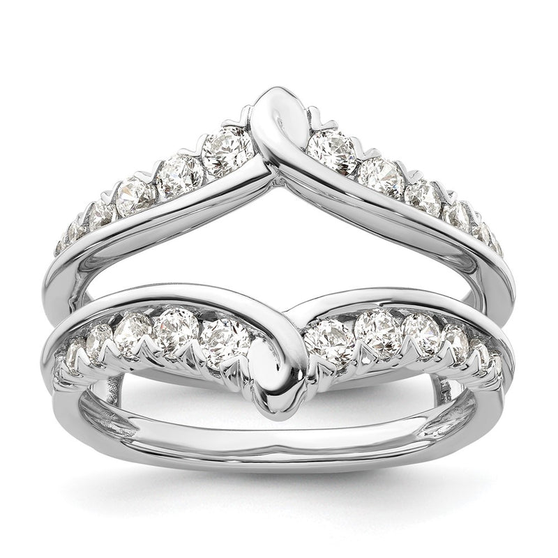 14k White Gold 3/4 Ct. Lab Grown Diamond VS/SI+ G+ Ring Guard
