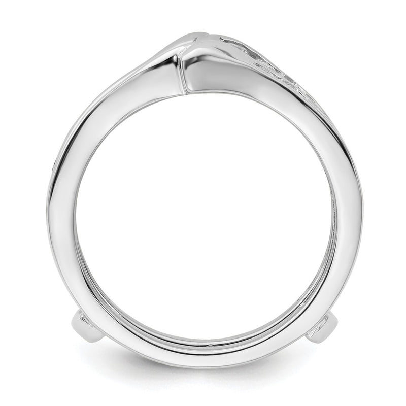 14k White Gold 5/8 Ct. Lab Grown Diamond VS/SI+ G+ Ring Guard
